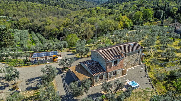 Vista dall'alto della villa