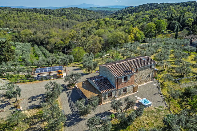 Vista dall'alto della villa