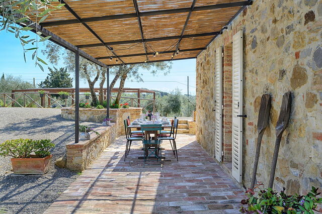 Dettaglio esterno della villa