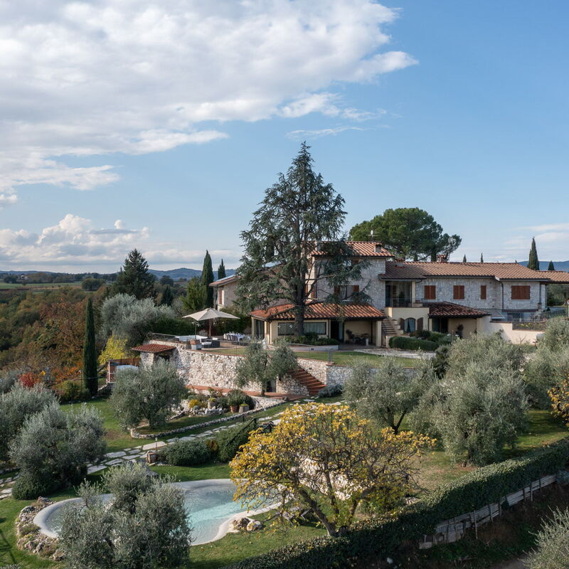 Villa L'elsa Beautiful Country Home With View: Autunno, Estate, Esterni, Giardino, Primavera, Vista Panoramica