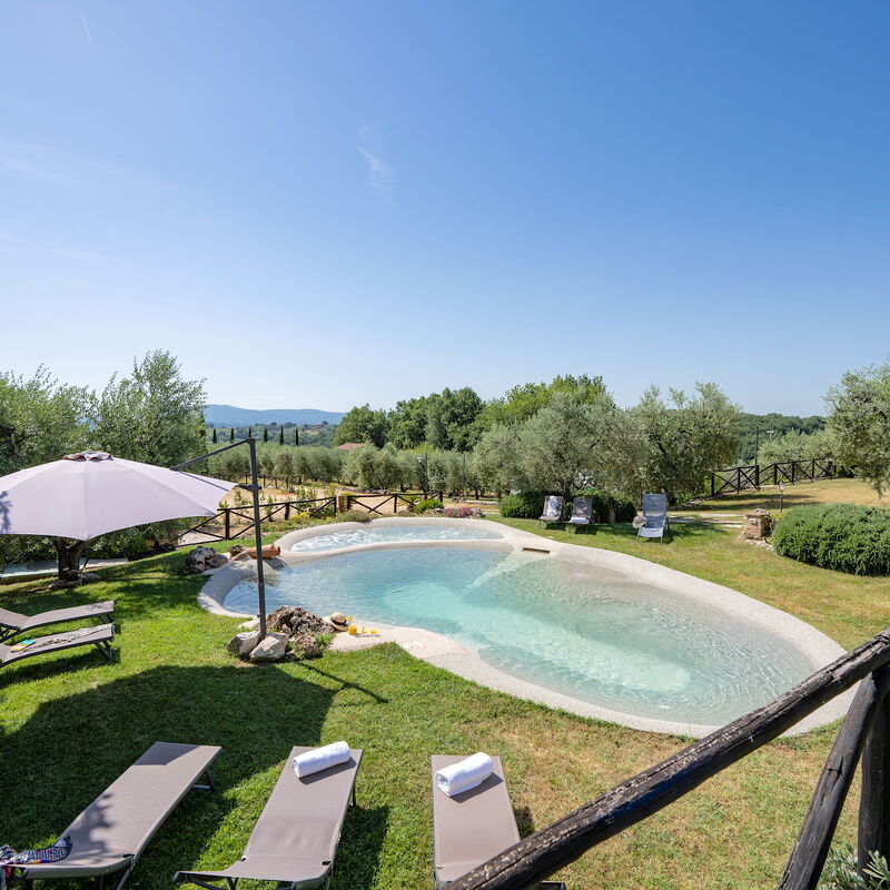 Villa Elsa di Bibbiano Pool, Sauna and View