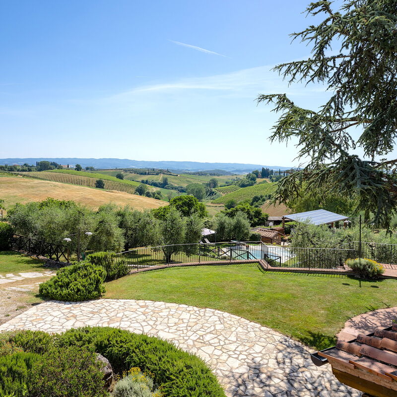 Villa Elsa di Bibbiano Pool, Sauna and View
