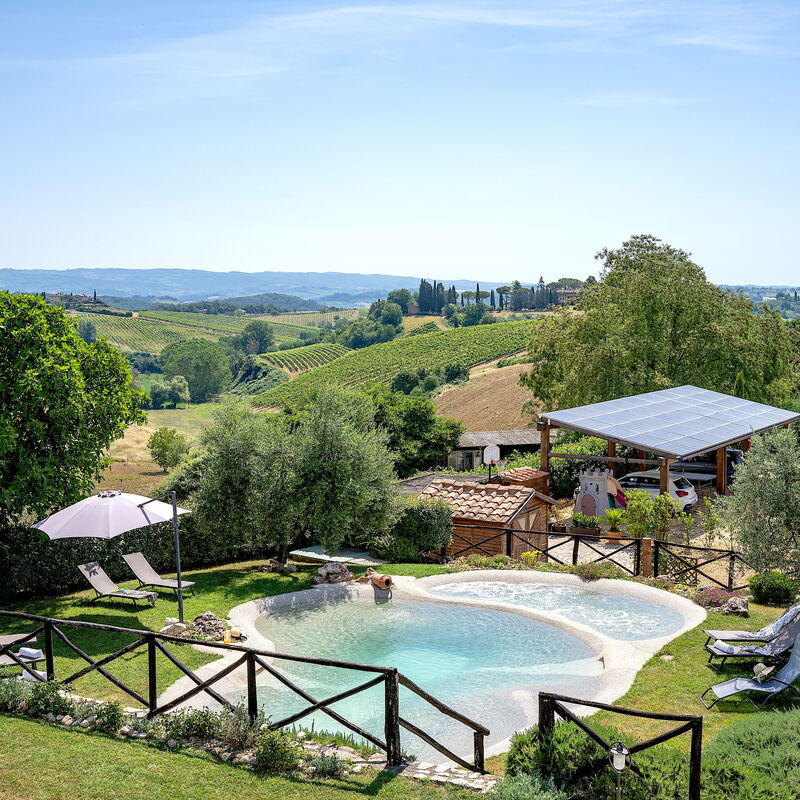 Villa Elsa di Bibbiano Pool, Sauna and View