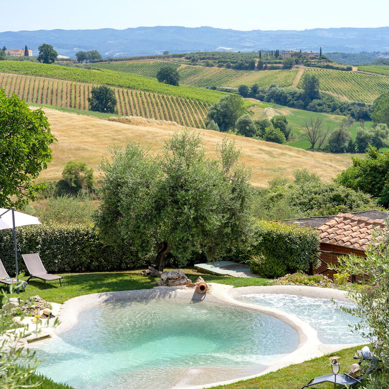 Villa Elsa di Bibbiano Pool, Sauna and View