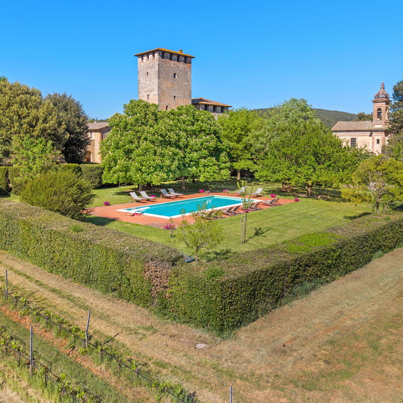 Medieval Castle Living: Vineyards, Swimming Pool & Rustic Tuscan Charm