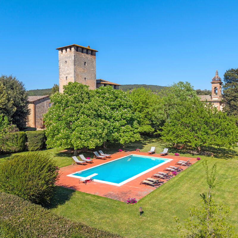 Medieval Castle Living: Vineyards, Swimming Pool & Rustic Tuscan Charm